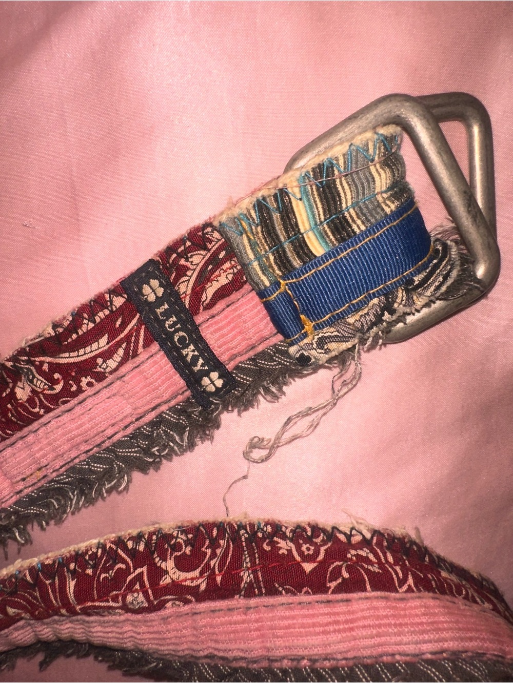Lucky Brand Retro fabric belt - Picture 2 of 12